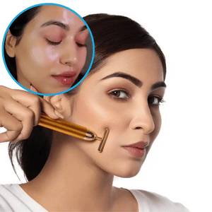 24K Gold Energy Beauty Bar Electric Facial Massage Roller